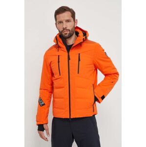 Péřová lyžařská bunda EA7 Emporio Armani oranžová barva