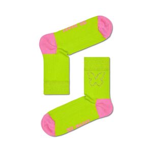 Ponožky Happy Socks Butterfly Rhinestone 1/2 Crew dámské, zelená barva