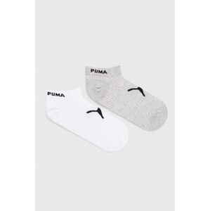 Ponožky Puma 2-pack dámské, bílá barva