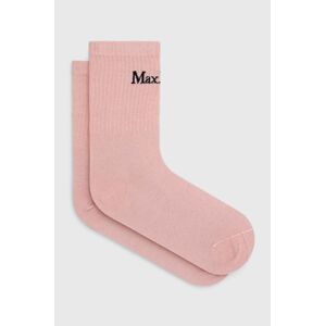 Ponožky s příměsí kašmíru Max Mara Leisure růžová barva