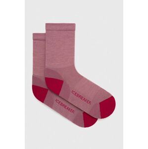 Ponožky Icebreaker Lifestyle Light dámské, růžová barva