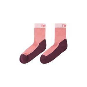 Dětské lyžařské ponožky Reima Villalla růžová barva