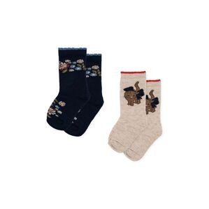 Dětské ponožky Konges Sløjd 2-pack tmavomodrá barva