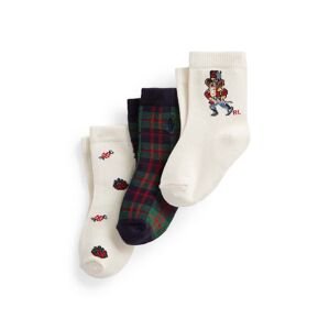 Kojenecké ponožky Polo Ralph Lauren 3-pack béžová barva