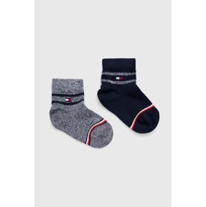 Dětské ponožky Tommy Hilfiger 2-pack tmavomodrá barva