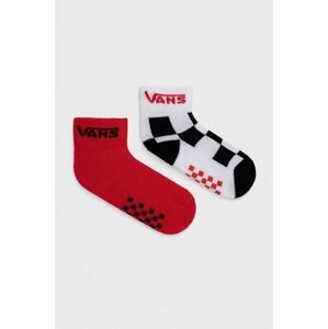 Dětské ponožky Vans VN0A7PTC0PZ1 DROP V CLASSIC SOCK 2-pack červená barva