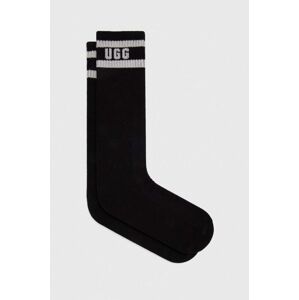 Ponožky UGG LATHAN LOGO CREW SOCK pánské, černá barva