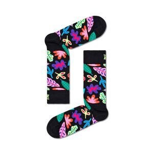 Ponožky Happy Socks Leaves Sock černá barva