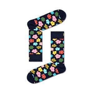 Ponožky Happy Socks Flower Sock tmavomodrá barva