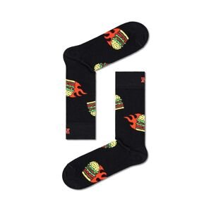 Ponožky Happy Socks Flaming Burger Sock černá barva