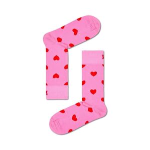 Ponožky Happy Socks Heart Sock růžová barva
