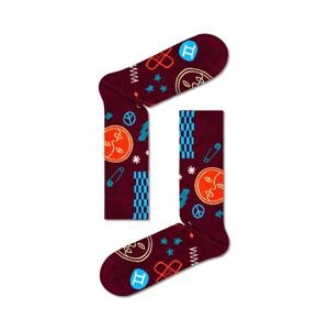 Ponožky Happy Socks Zodiac Gemini vínová barva