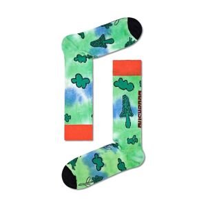 Ponožky Happy Socks Make Room For Shroom Crew Sock zelená barva
