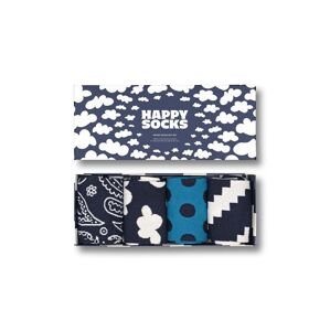Ponožky Happy Socks Moody Blues Socks 4-pack tmavomodrá barva