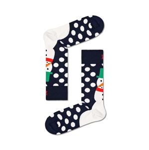 Ponožky Happy Socks Jumbo Snowman Sock tmavomodrá barva