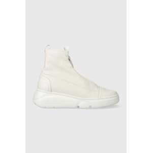 Kožené sneakers boty AGL ELENA bílá barva, D938517PGK06891012