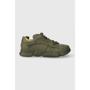 Kožené sneakers boty Camper Karst zelená barva, K201439.006