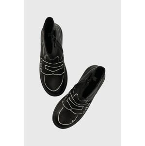 Dětské kožené boty Camper K900330 TWS Kids černá barva