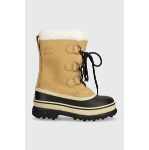 Dětské semišové zimní boty Sorel 1123511 béžová barva, Youth Caribou