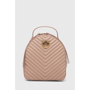 Kožený batoh Pinko Answear Exclusive dámský, béžová barva, malý, hladký, 102530.A0GK