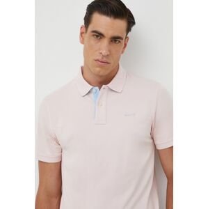 Polo tričko Gant růžová barva