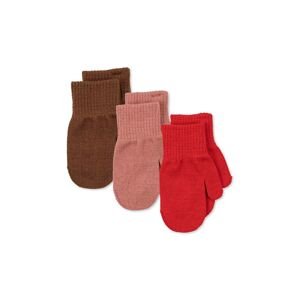 Dětské rukavice Konges Sløjd 3-pack růžová barva