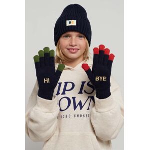 Dětské rukavice Bobo Choses tmavomodrá barva