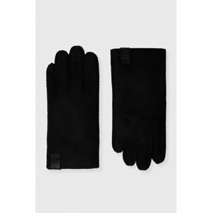 Semišové rukavice UGG černá barva