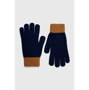 Vlněné rukavice PS Paul Smith tmavomodrá barva