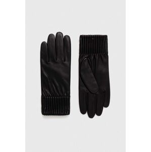 Kožené rukavice Tiger Of Sweden pánské, černá barva