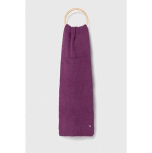 Šátek z vlněné směsi Granadilla fialová barva, hladký