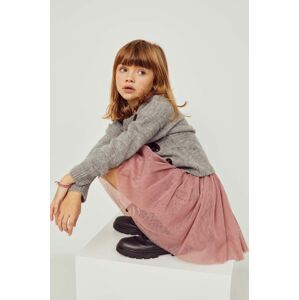 Dětská sukně zippy růžová barva, midi, áčková