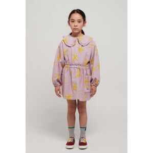 Dětská bavlněná sukně Bobo Choses fialová barva, mini
