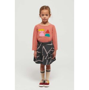 Dětská bavlněná sukně Bobo Choses šedá barva, mini