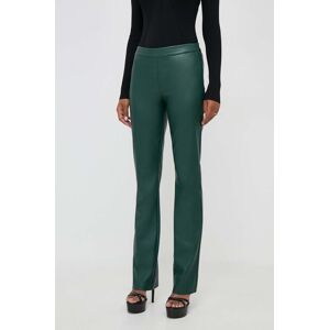 Kalhoty Marciano Guess dámské, zelená barva, jednoduché, medium waist