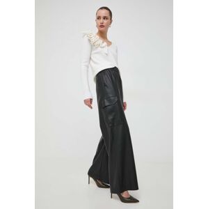 Kalhoty MAX&Co. dámské, černá barva, kapsáče, high waist