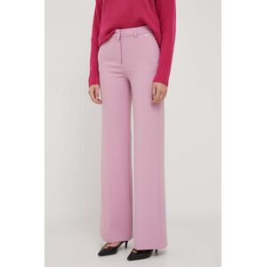 Kalhoty Joop! dámské, růžová barva, široké, high waist