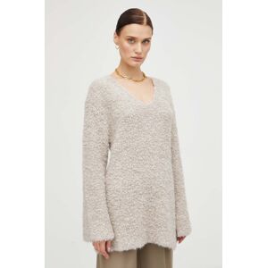Vlněný svetr By Malene Birger dámský, béžová barva, hřejivý