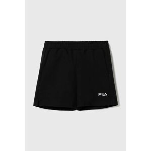Dětské kraťasy Fila BERSENBRUECK shorts černá barva, hladké, nastavitelný pas