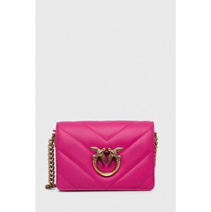 Kožená kabelka Pinko růžová barva, 100067.A136