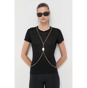 Tričko Elisabetta Franchi černá barva