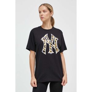 Bavlněné tričko 47brand MLB New York Yankees černá barva