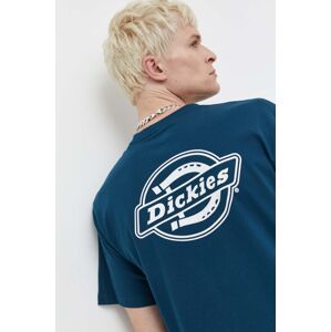 Bavlněné tričko Dickies tyrkysová barva, s potiskem
