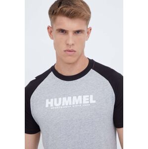 Tričko Hummel šedá barva, s potiskem