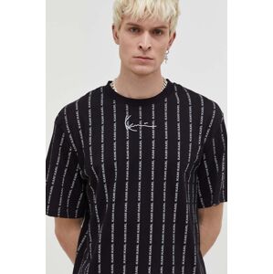 Bavlněné tričko Karl Kani černá barva