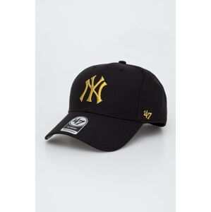 Kšiltovka 47brand MLB New York Yankees černá barva, s aplikací