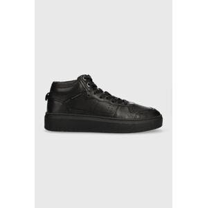 Kožené sneakers boty Wojas černá barva, 2410151