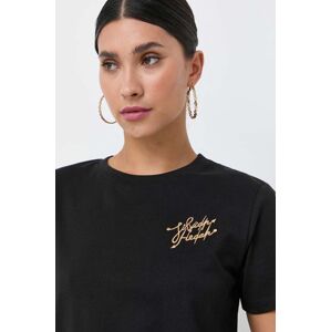 Bavlněné tričko Silvian Heach černá barva
