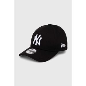 Bavlněná baseballová čepice New Era černá barva, s aplikací