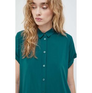 Košile Samsoe Samsoe dámská, zelená barva, regular, s klasickým límcem